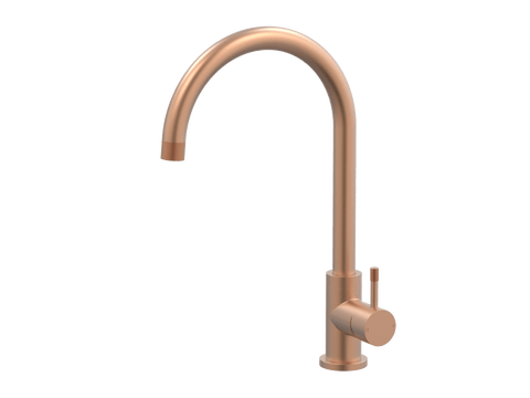 Tapware ParTaps Elm Sink Gooseneck Mixer Colour: Brushed Copper Place & Palette