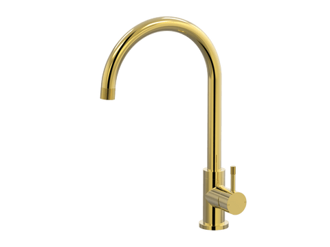 Tapware ParTaps Elm Sink Gooseneck Mixer Colour: Gold Place & Palette