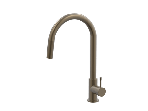 Tapware ParTaps Elm Sink Pull-Out Mixer - Gooseneck Colour: Antique Bronze Place & Palette