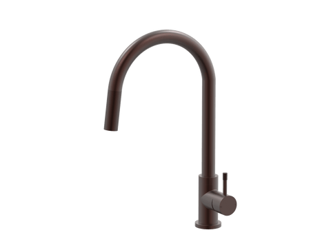 Tapware ParTaps Elm Sink Pull-Out Mixer - Gooseneck Colour: Antique Copper Place & Palette