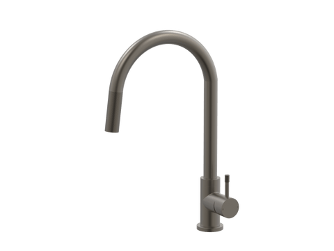 Tapware ParTaps Elm Sink Pull-Out Mixer - Gooseneck Colour: Gunmetal Place & Palette