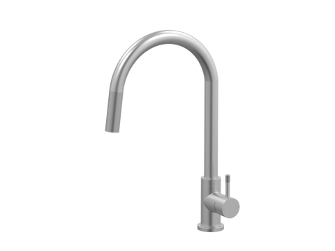 Tapware ParTaps Elm Sink Pull-Out Mixer - Gooseneck Colour: Satin Pearl Place & Palette