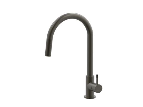 Tapware ParTaps Elm Sink Pull-Out Mixer - Gooseneck Colour: Volcanic Grey Place & Palette