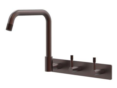Tapware ParTaps Elm Sink Set Wall Swivel Colour: Antique Copper Style: On Plate - Offset Place & Palette