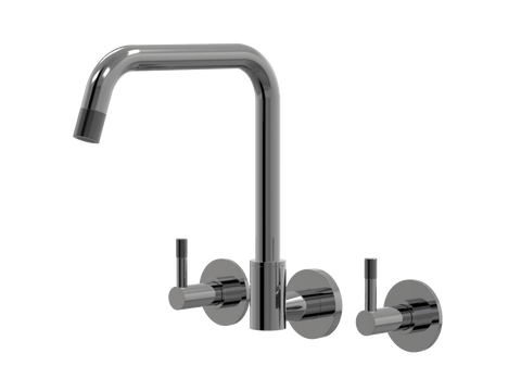 Tapware ParTaps Elm Sink Set Wall Swivel Colour: Black Sapphire Style: Original Place & Palette