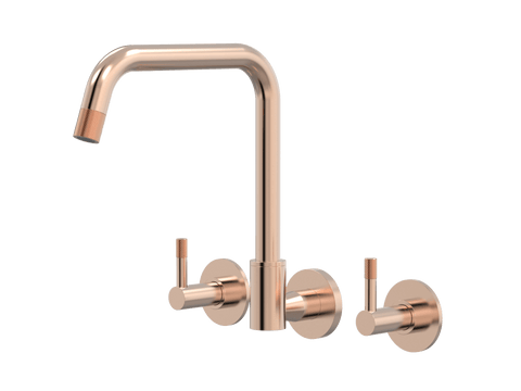 Tapware ParTaps Elm Sink Set Wall Swivel Colour: Brushed Rose Gold Style: Original Place & Palette