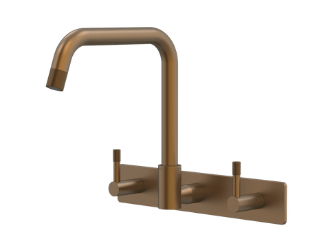 Tapware ParTaps Elm Sink Set Wall Swivel Colour: Burnished Style: On Plate Place & Palette