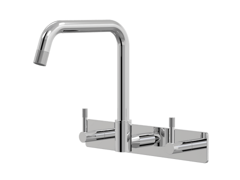 Tapware ParTaps Elm Sink Set Wall Swivel Colour: Chrome Style: On Plate Place & Palette