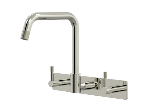 Tapware ParTaps Elm Sink Set Wall Swivel Colour: Luminick Style: On Plate Place & Palette
