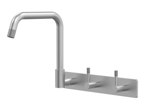 Tapware ParTaps Elm Sink Set Wall Swivel Colour: Satin Pearl Style: On Plate - Offset Place & Palette