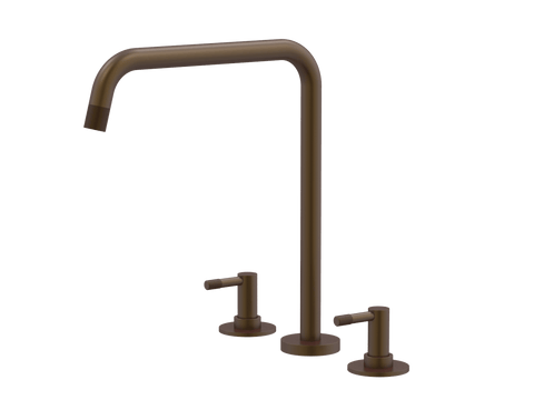 Tapware ParTaps Elm Spa Set Hob Swivel Colour: Native Brass Place & Palette