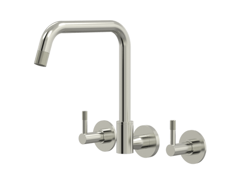 Tapware ParTaps Elm Spa Set Wall Swivel Colour: Brushed Nickel Place & Palette