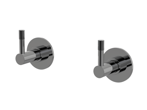 Tapware ParTaps Elm Top Assemblies Wall Pair Colour: Black Sapphire Place & Palette