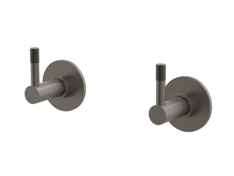 Tapware ParTaps Elm Top Assemblies Wall Pair Colour: Gunmetal Place & Palette