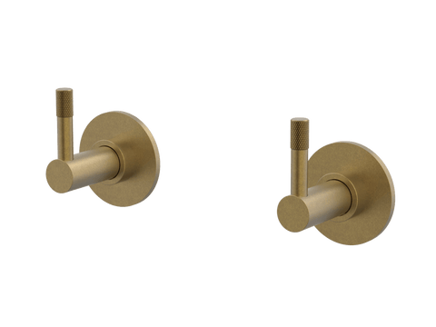 Tapware ParTaps Elm Top Assemblies Wall Pair Colour: Rumbled Brass Place & Palette
