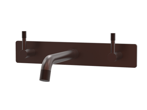Tapware ParTaps Elm Wall Basin Set Colour: Antique Copper Style: On Plate Place & Palette