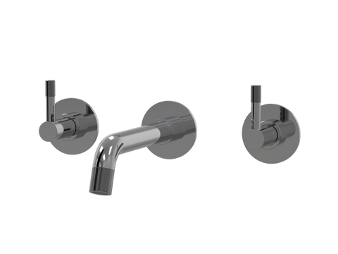 Tapware ParTaps Elm Wall Basin Set Colour: Black Sapphire Style: Original Place & Palette