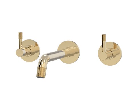 Tapware ParTaps Elm Wall Basin Set Colour: Brass Gold Style: Original Place & Palette