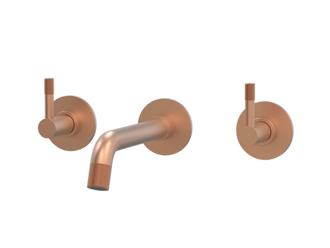 Tapware ParTaps Elm Wall Basin Set Colour: Brushed Copper Style: Original Place & Palette
