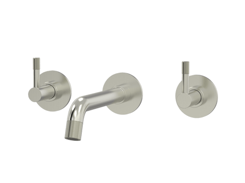 Tapware ParTaps Elm Wall Basin Set Colour: Brushed Nickel Style: Original Place & Palette
