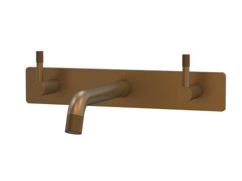 Tapware ParTaps Elm Wall Basin Set Colour: Burnished Style: On Plate Place & Palette