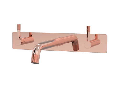 Tapware ParTaps Elm Wall Basin Set Colour: Copper Style: On Plate Place & Palette