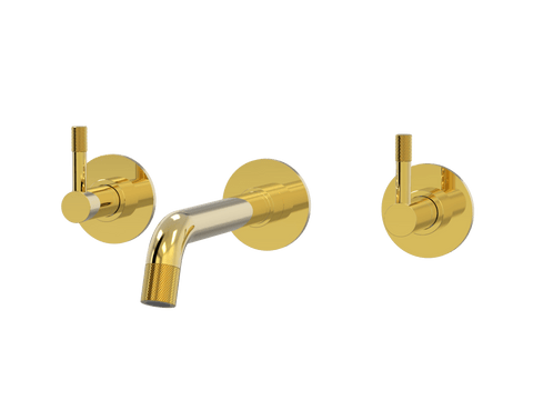Tapware ParTaps Elm Wall Basin Set Colour: Gold Style: Original Place & Palette