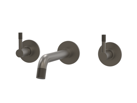 Tapware ParTaps Elm Wall Basin Set Colour: Gunmetal Style: Original Place & Palette