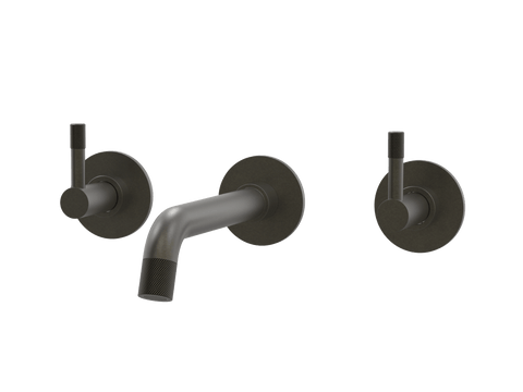 Tapware ParTaps Elm Wall Basin Set Colour: Volcanic Grey Style: Original Place & Palette