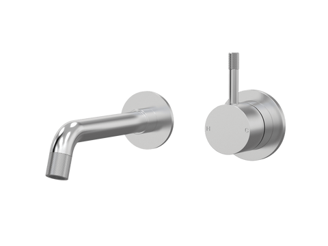 Tapware ParTaps Elm Wall Bath Mixer Set - No Back Plate Colour: Brushed Chrome Size: 160mm Place & Palette