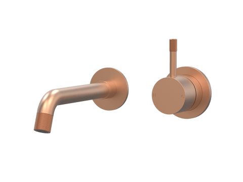 Tapware ParTaps Elm Wall Bath Mixer Set - No Back Plate Colour: Brushed Copper Size: 160mm Place & Palette