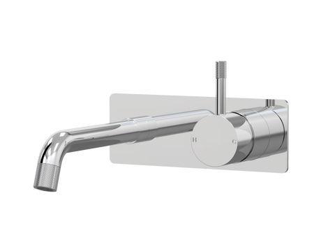 Tapware ParTaps Elm Wall Bath Mixer Set - On Plate Colour: Chrome Size: 160mm Place & Palette