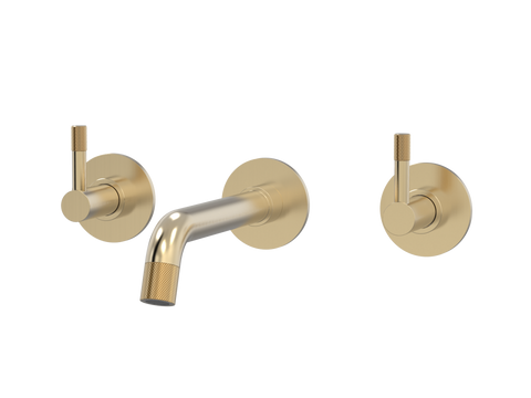 Tapware ParTaps Elm Wall Bath Set - 160mm Colour: Brushed Brass Gold Style: Original Place & Palette