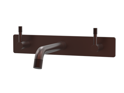 Tapware ParTaps Elm Wall Bath Set - 200mm Colour: Antique Copper Style: On Plate Place & Palette