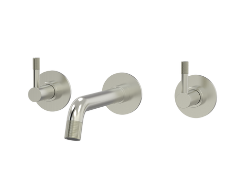 Tapware ParTaps Elm Wall Bath Set - 200mm Colour: Brushed Nickel Style: Original Place & Palette