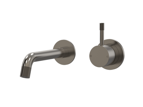 Tapware ParTaps Elm Wall Mixer Basin Set - No Back Plate Colour: Brushed Gunmetal Size: 160mm Place & Palette