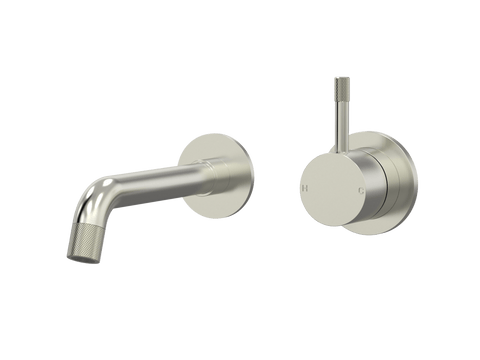 Tapware ParTaps Elm Wall Mixer Basin Set - No Back Plate Colour: Brushed Nickel Size: 160mm Place & Palette