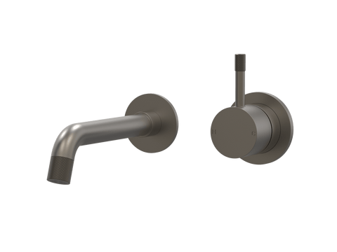Tapware ParTaps Elm Wall Mixer Basin Set - No Back Plate Colour: Gunmetal Size: 160mm Place & Palette
