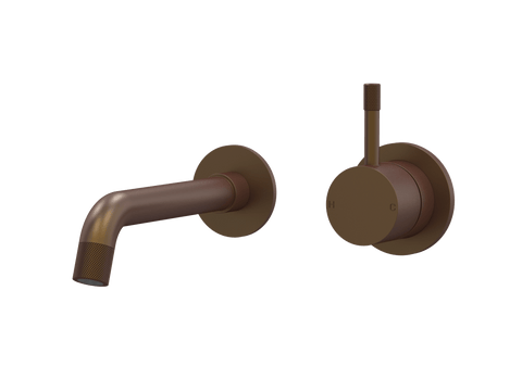 Tapware ParTaps Elm Wall Mixer Basin Set - No Back Plate Colour: Native Brass Size: 160mm Place & Palette