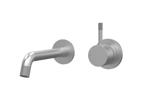 Tapware ParTaps Elm Wall Mixer Basin Set - No Back Plate Colour: Satin Pearl Size: 160mm Place & Palette