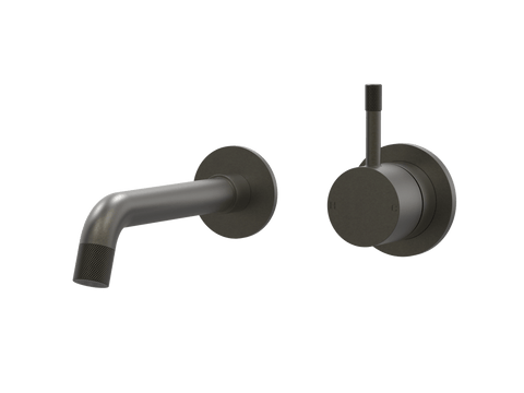 Tapware ParTaps Elm Wall Mixer Basin Set - No Back Plate Colour: Volcanic Grey Size: 160mm Place & Palette