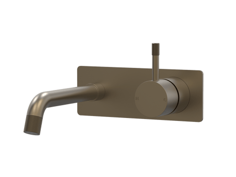 Tapware ParTaps Elm Wall Mixer Basin Set - On Plate Colour: Antique Bronze Size: 160mm Place & Palette