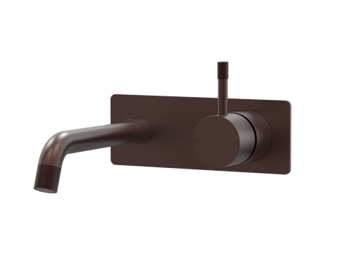 Tapware ParTaps Elm Wall Mixer Basin Set - On Plate Colour: Antique Copper Size: 160mm Place & Palette