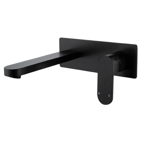 Tapware Modern National Eva Mini Wall Combination Colour: Electroplated Matte Black Place & Palette
