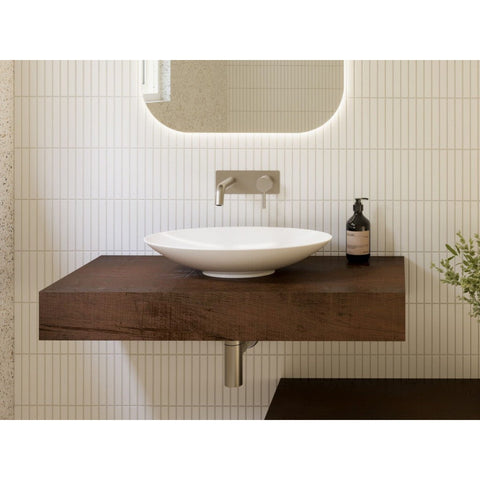 Basins Timberline Feather Ceramic Basin 500mm Color: White Gloss Place & Palette