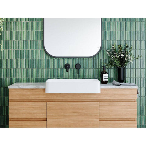 Basins Timberline Fergus Semi Recessed Basin Colour: White Gloss Place & Palette