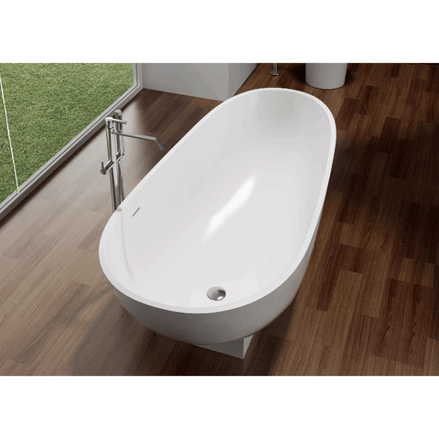 Baths Pietra Bianca Flora Bath Colour: White Matte Place & Palette