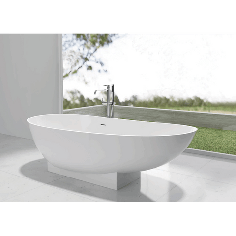 Baths Pietra Bianca Flora Bath Colour: White Matte Place & Palette