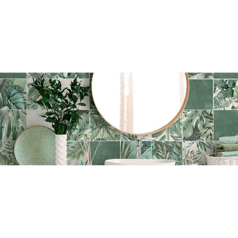 Tiles The Peninsula Collection Forest Porcelain Tile Colour: Eucalyptus Décor Mix Place & Palette