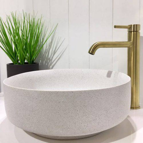 Basins Pietra Bianca Georgia Basin Colour: Malibu Solid Size: 360x130mm Place & Palette